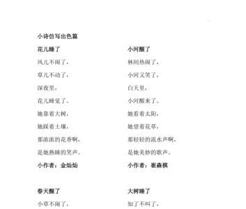 形容仿写的诗句