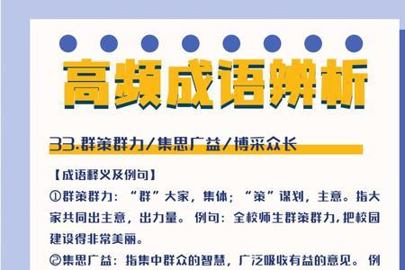 群里群策是成语吗
