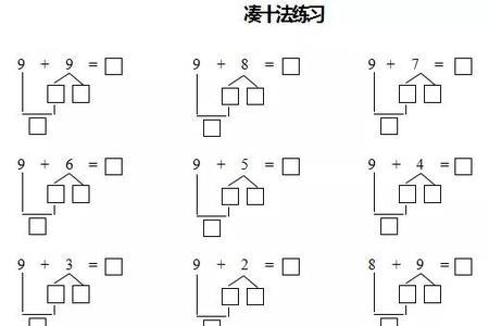 20以内破十法分解式图