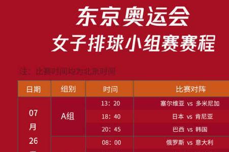 女排第三轮赛程表