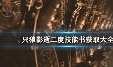 只狼怎么学技能书