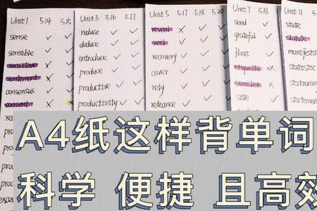 a4背单词法什么原理