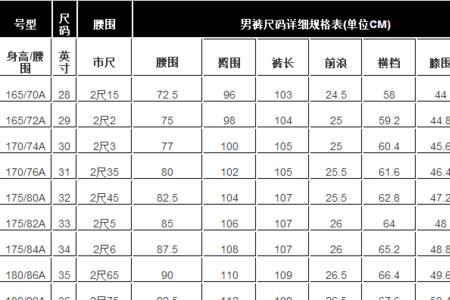 35的七分牛仔裤腰围是多少