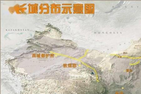 长城经过山脉示意图