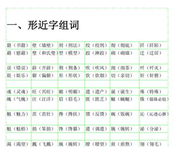 标的形近字组词