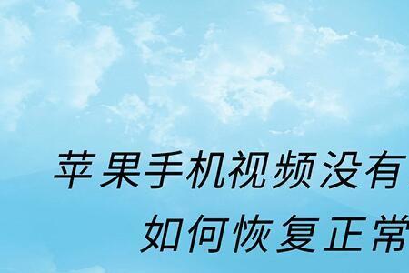 苹果手机连otg有视频无声音