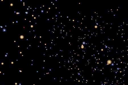 夜空中月芽高照繁星点点描写