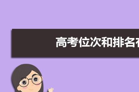同位次排名什么意思