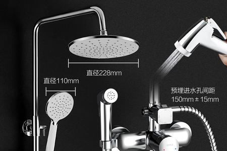 明装顶喷花洒如何连接热水器