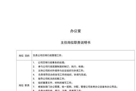 办公室主任这个职位是做什么的