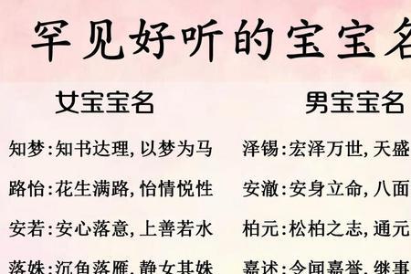 给珍兽宝宝好听的名字