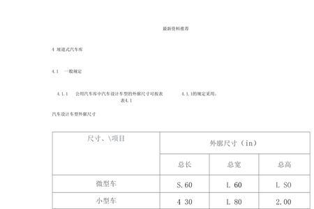 停车位字体尺寸