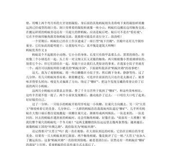 蚂蚁有的有的造句