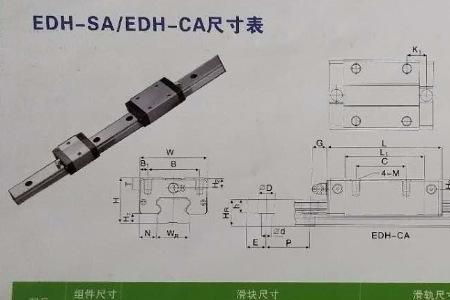 直线导轨规格型号尺寸表