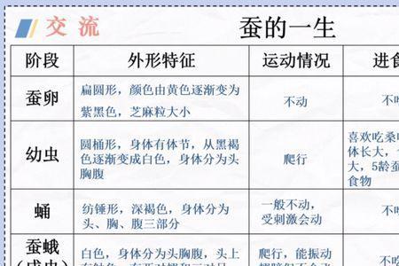 蚕的一生经历了哪四个形态
