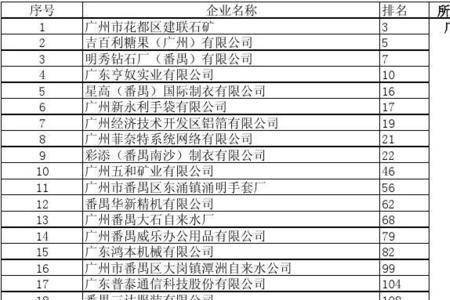 广东省民营企业500强排名