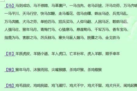明成火仗组成的四字成语有哪些