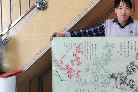 醉笔淋漓写竹枝全文意思