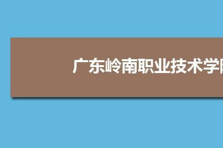 广州岭楠职业学院有什么专业