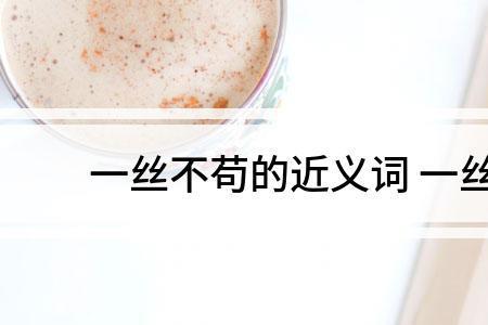 一丝不苟什么意思