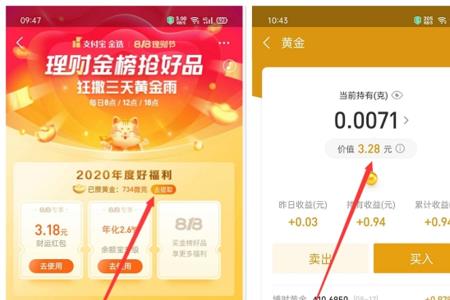 支付宝黄金每天都有收益吗