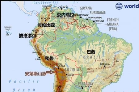 加拿大和巴西地理位置