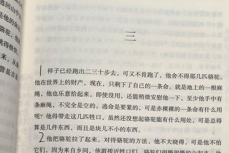骆驼祥子1到3章赏析