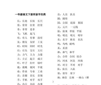 带的同韵字