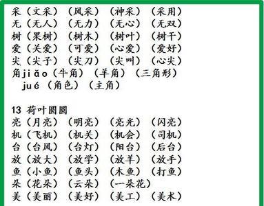 罩生字的组词有
