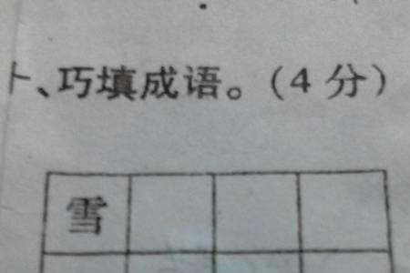 雪和花交叉的成语