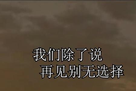 别再见什么意思