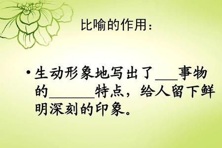 比喻句生动形象的写出了什么