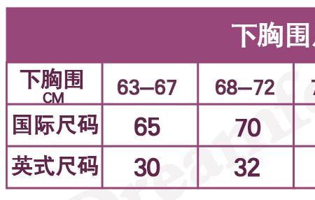 胸围82对应尺码