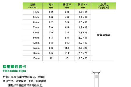 纹钉常用规格