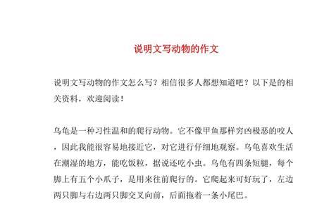 动物的尾巴说明文用了什么顺序