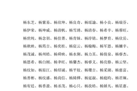 杨姓男宝宝取名牛年