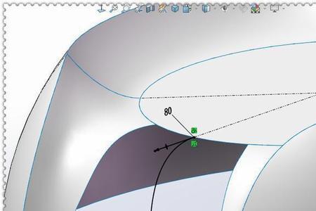 solidworks如何画一个曲面的凹槽