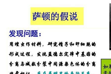 摩尔根是孟德尔的儿子