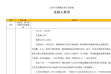 走秀主持人结束语
