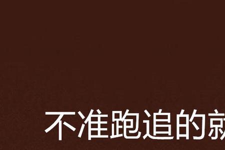 追逐跑什么意思