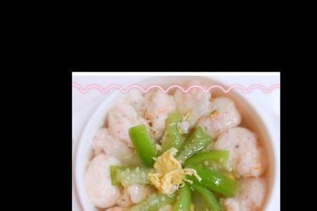 丝瓜虾滑海带的家常做法