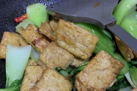 上海青烧豆腐的做法