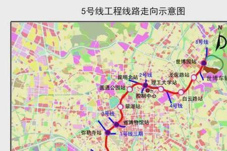 昆明地铁2号线起止地点
