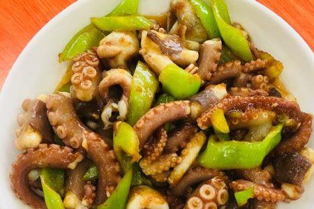 饭店爆炒八爪鱼过油吗