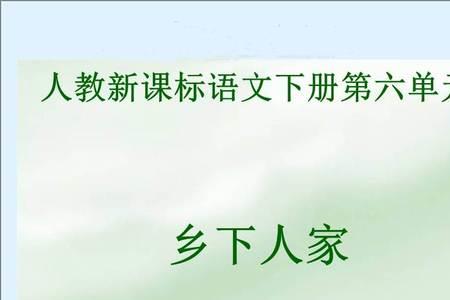 乡下人家中的装饰指的是什么