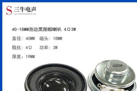 2欧10w喇叭  4欧10w的喇叭区别