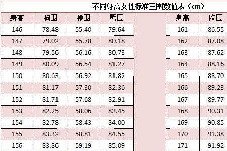 胸围54对应多少厘米