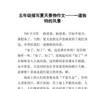夏天短文写了哪三种景色