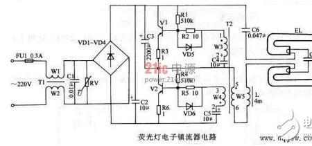 日光灯电子镇流器改led驱动电路
