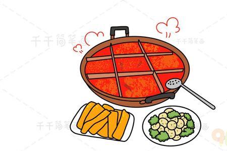 火锅店人物简笔画幼儿园